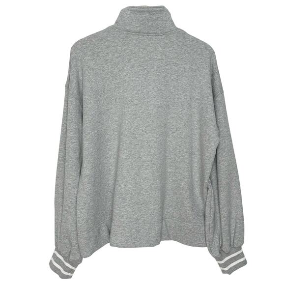Tuckernuck Heathered Gray Carlson Quarter Zip Sweatshirt | SZ L - Picture 6 of 16